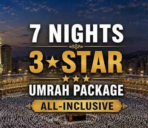 3 star Umrah Package for 7 nights – All-inclusive