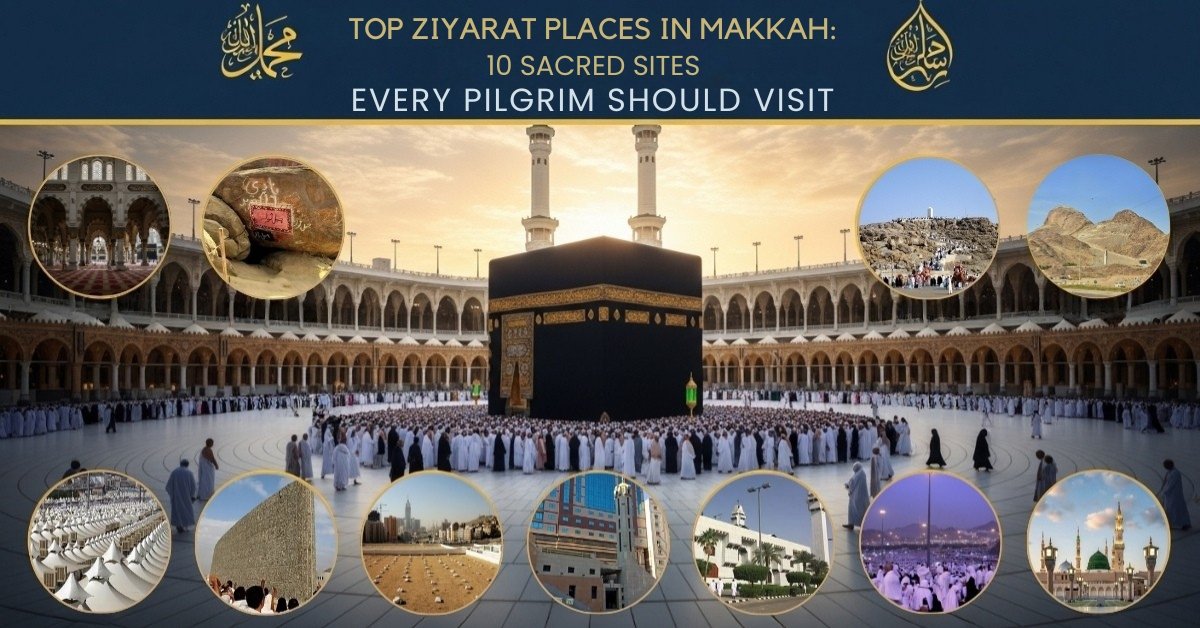 Kaaba at Masjid al-Haram with top 10 sacred Ziyarat places in Makkah every pilgrim should visit